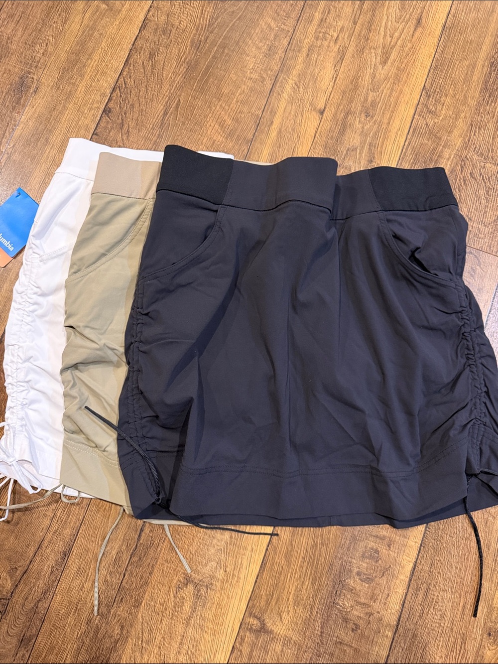 Women's Columbia Athletic Skorts with Drawstring Side - lot of three